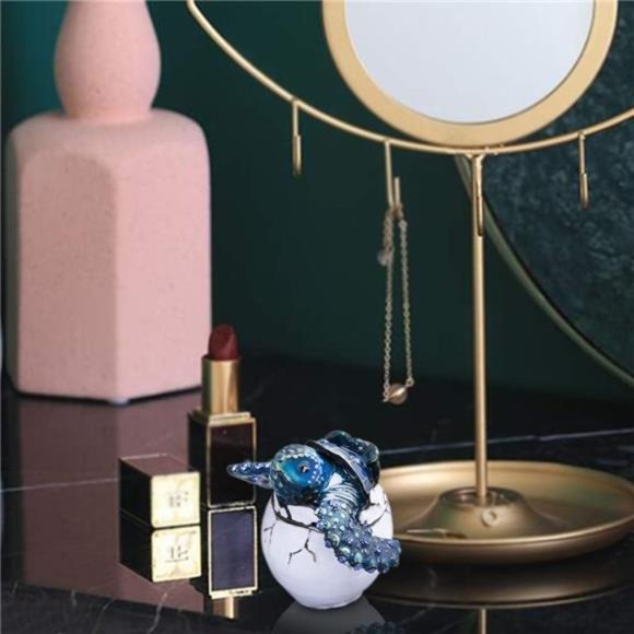 Hatching Turtle Trinket Box Hinged Crystals Bejeweled Enameled Vintage Jewelry - Picture 4 of 6